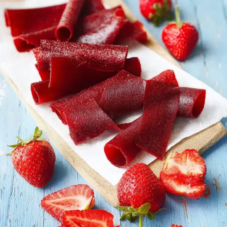 3-Ingredient Homemade Strawberry Fruit Roll-Ups Recipe