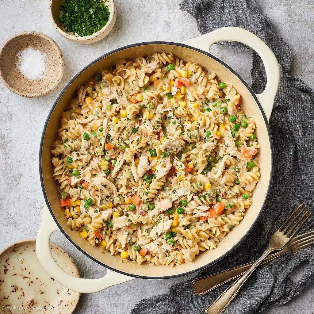 Chicken Pot Pie Pasta Recipe - Recipe Image