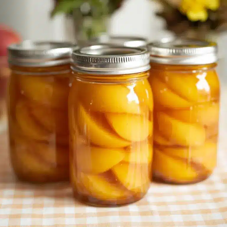 Fresh Honey Syrup Canned Peaches Recipe