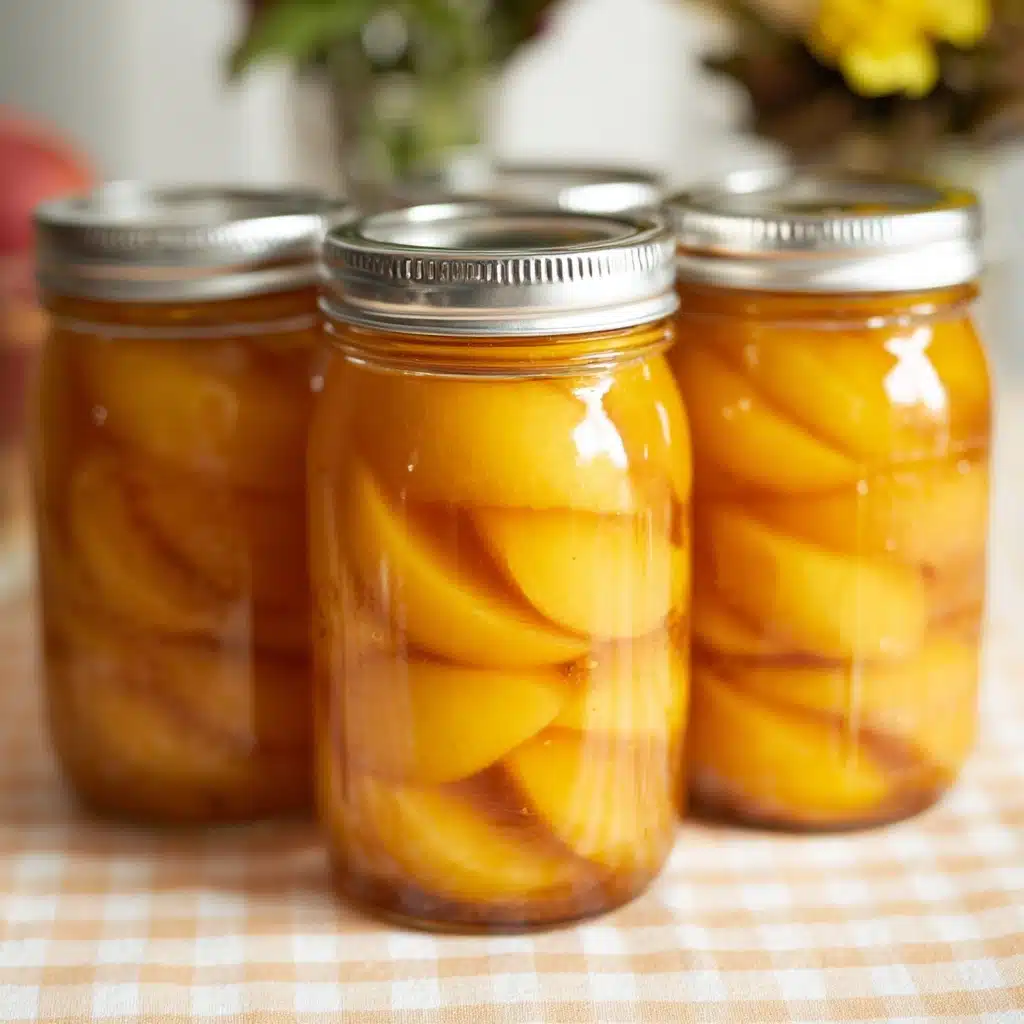 Fresh Honey Syrup Canned Peaches Recipe