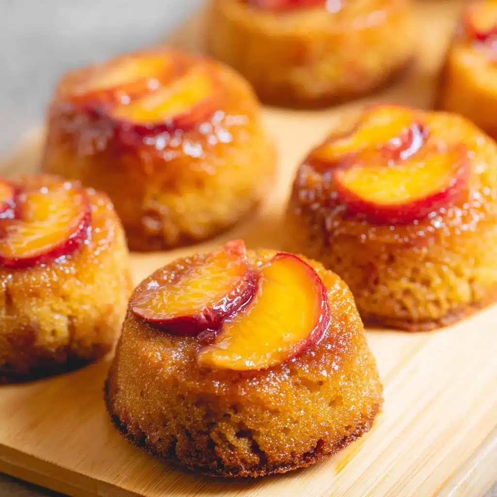 Peach Upside Down Mini Cakes Recipe - Recipe Image