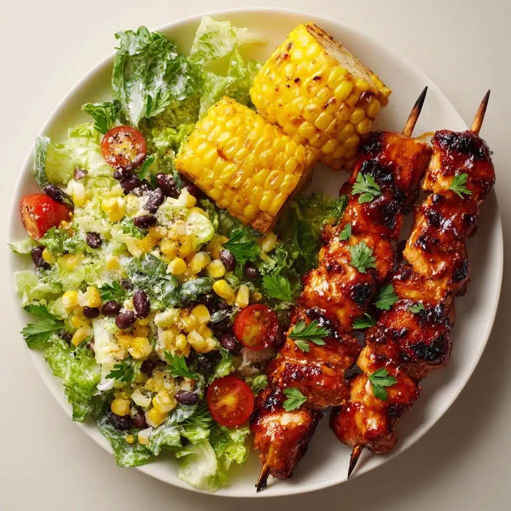 BBQ Chicken Skewer Salad Recipe