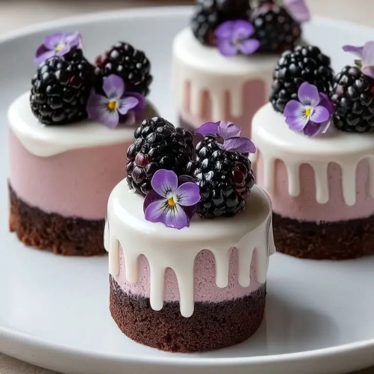 Mini Blackberry Mousse Cakes Recipe