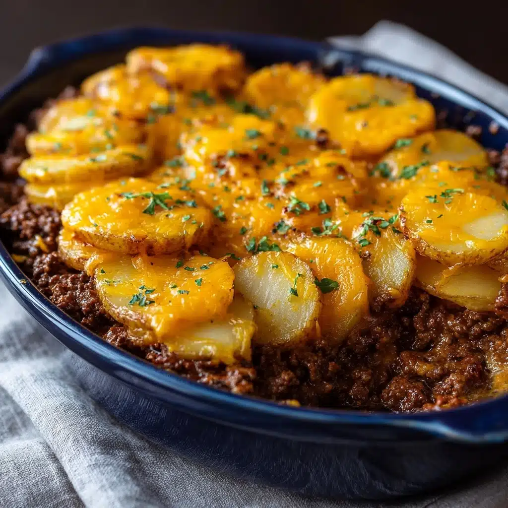 Cheesy Ground Beef and Potatoes Recipe - Recipe Image