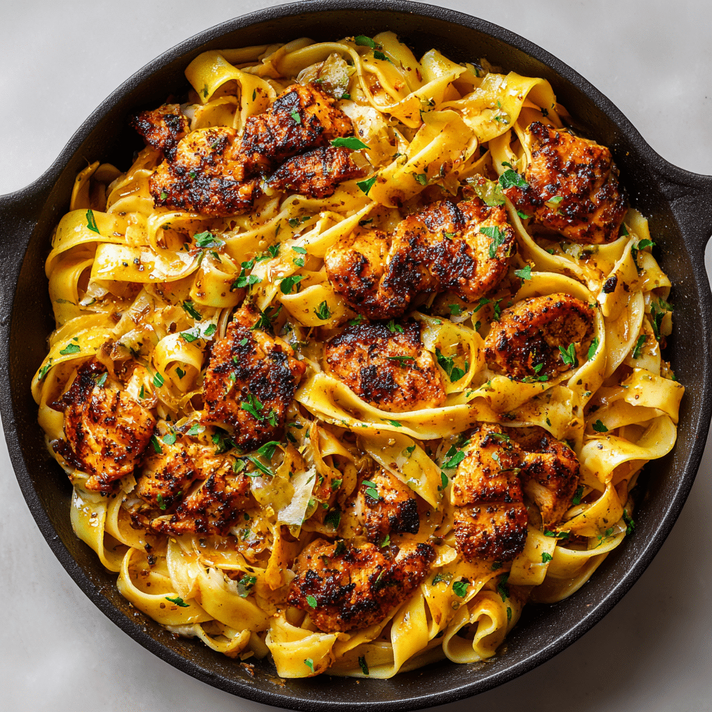 Spicy Cajun Honey Butter Chicken & Pasta Recipe - Recipe Image