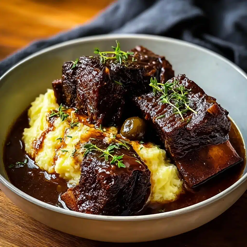 Tender Braised Short Ribs with Garlic Mashed Potatoes Recipe