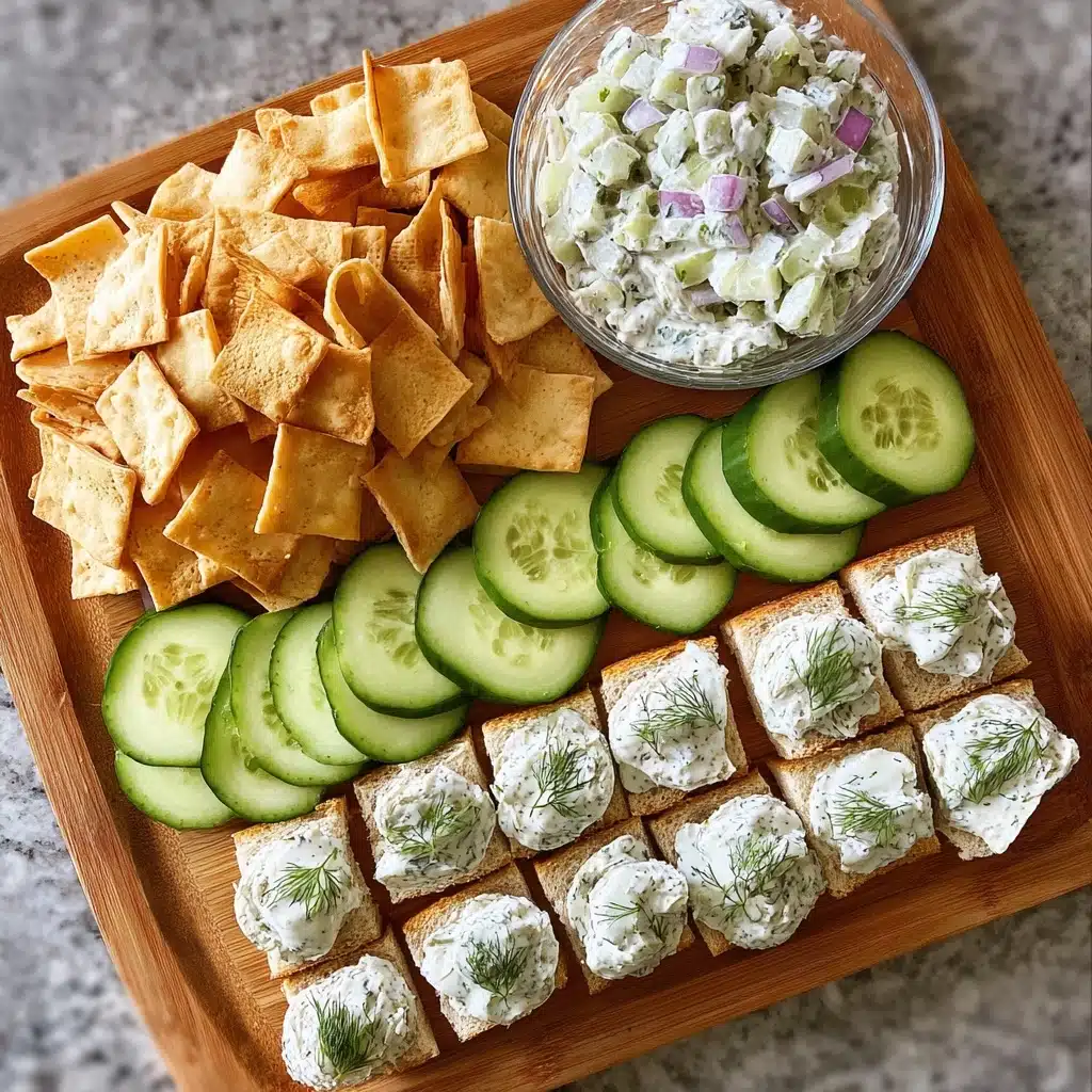 Cream Cheese Cucumber Sandwiches with Creamy Spinach Dip Recipe - Recipe Image