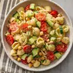 Chickpea Pasta Salad with Creamy Lemon Tahini Dressing Recipe