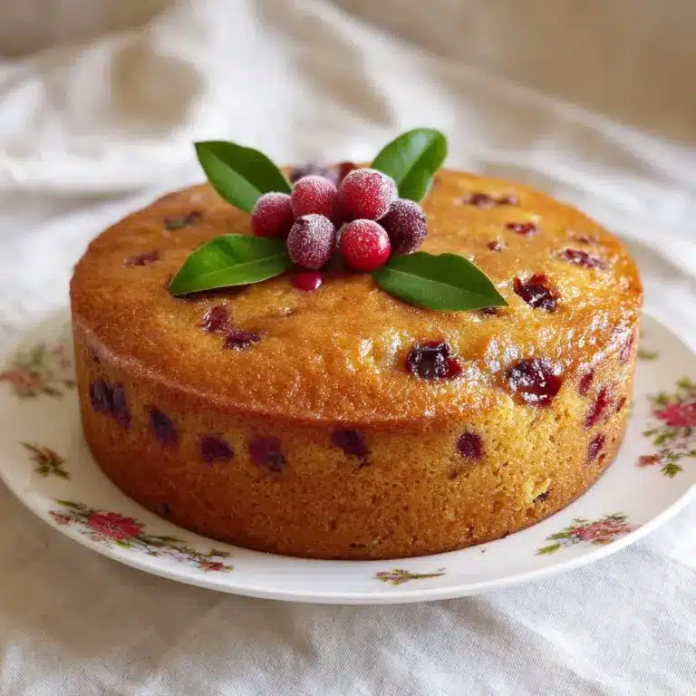 Cranberry Cake with Orange Glaze Recipe