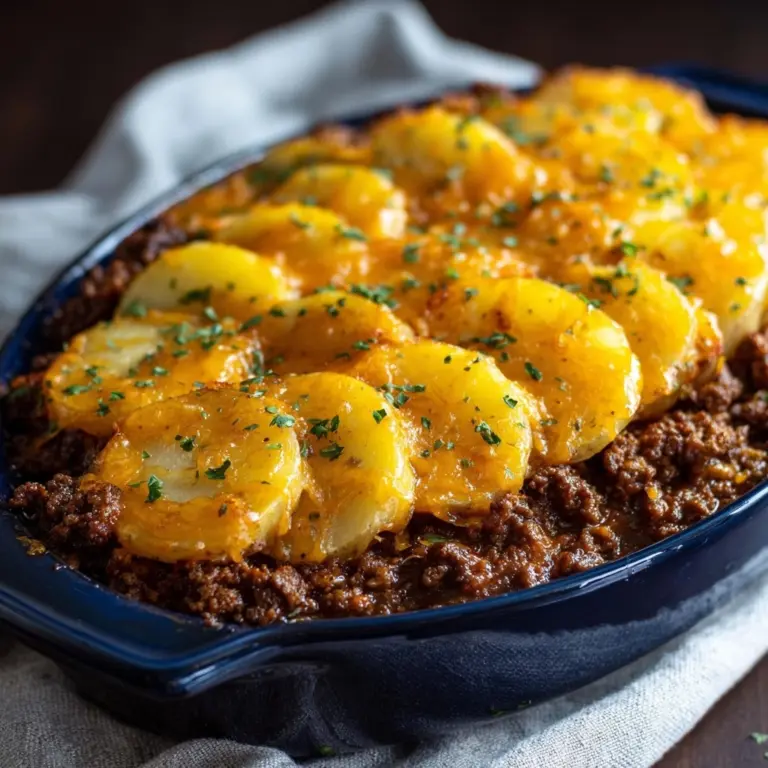 Cheesy Ground Beef and Potatoes Recipe
