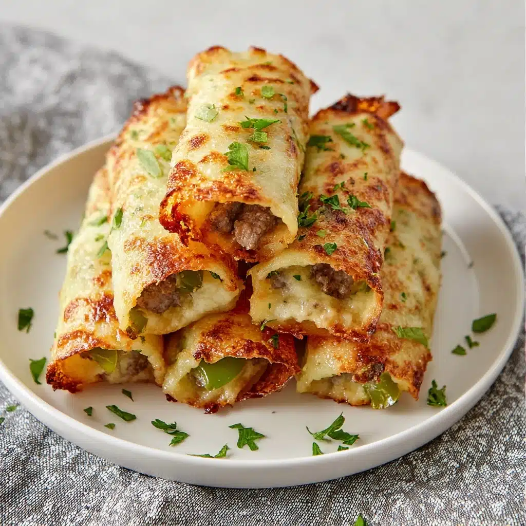 Keto Philly Cheesesteak Roll Ups Recipe - Recipe Image