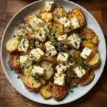 Roasted Potatoes with Baked Feta and Garlic Recipe