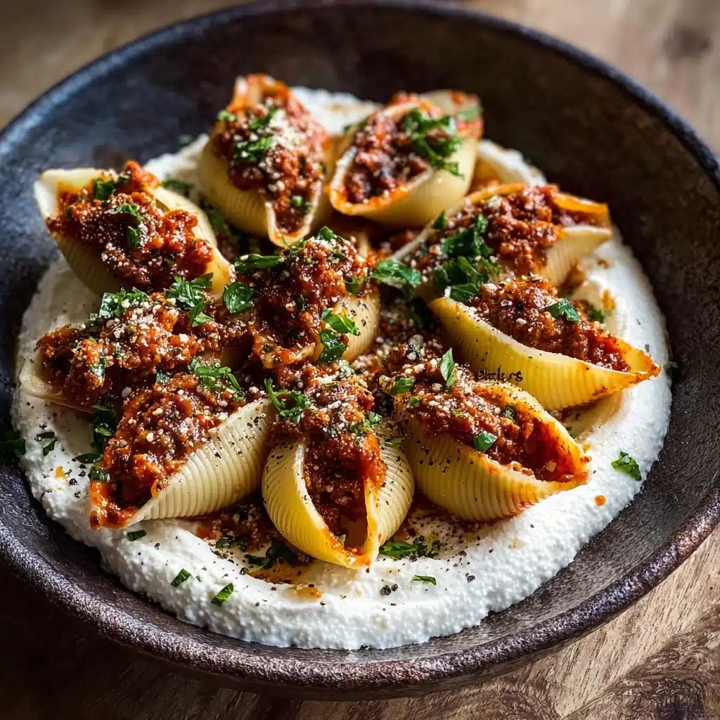 Spicy Unstuffed Shells with Whipped Ricotta Recipe - Recipe Image