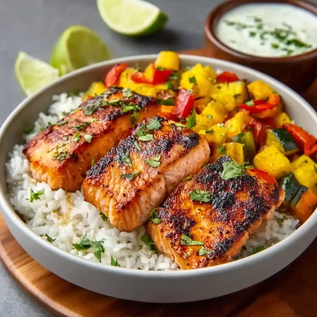 Chili Lime Salmon Bowls Recipe - Recipe Image