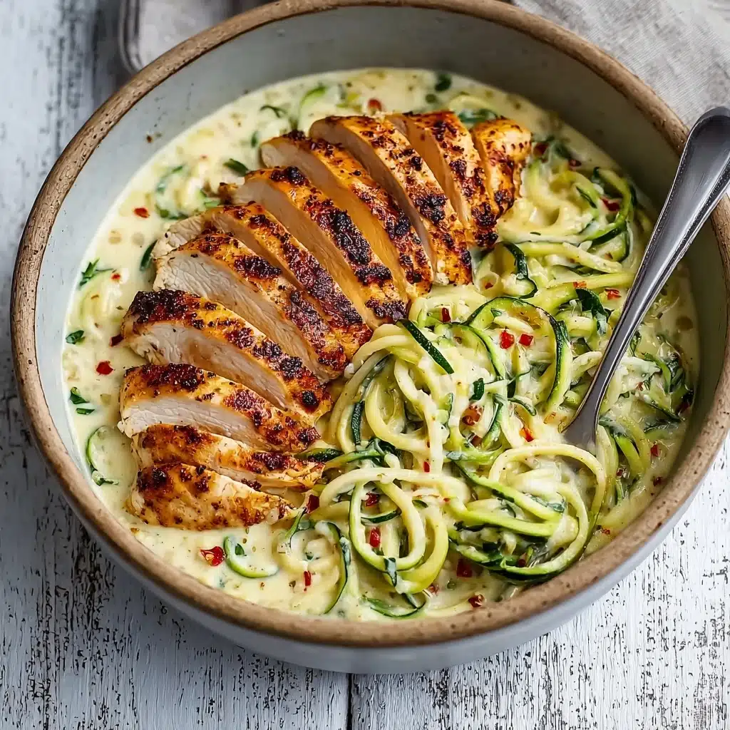 Zucchini Noodle Chicken Alfredo Recipe - Recipe Image
