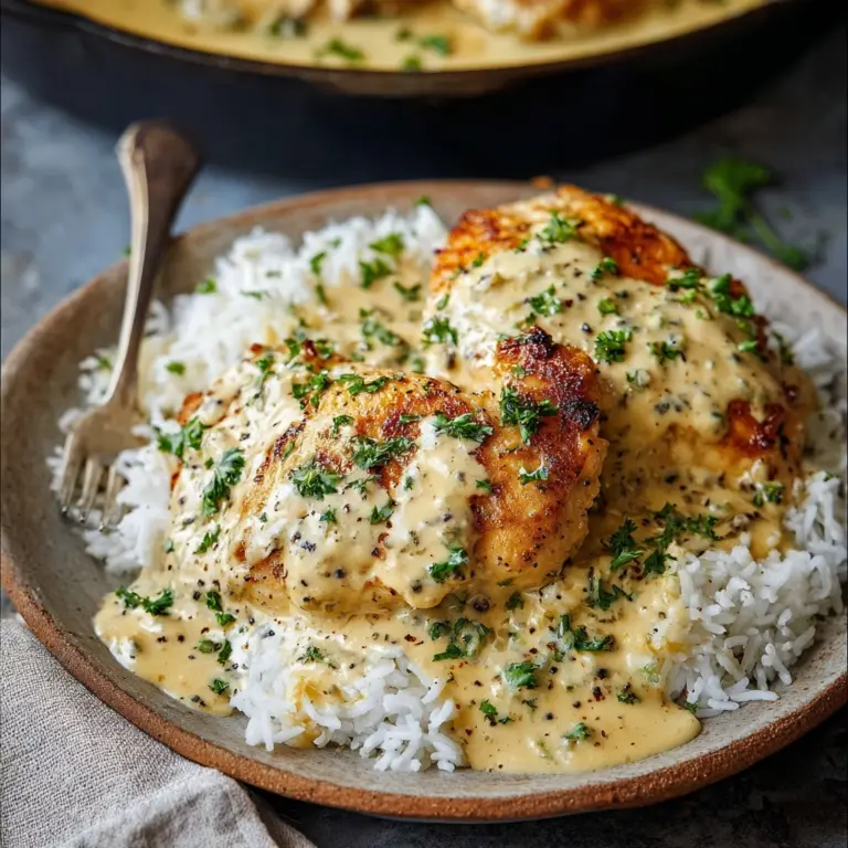 Creamy Smothered Chicken And Rice Recipe