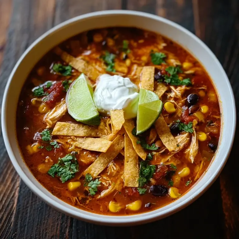 Crockpot Chicken Tortilla Soup Recipe