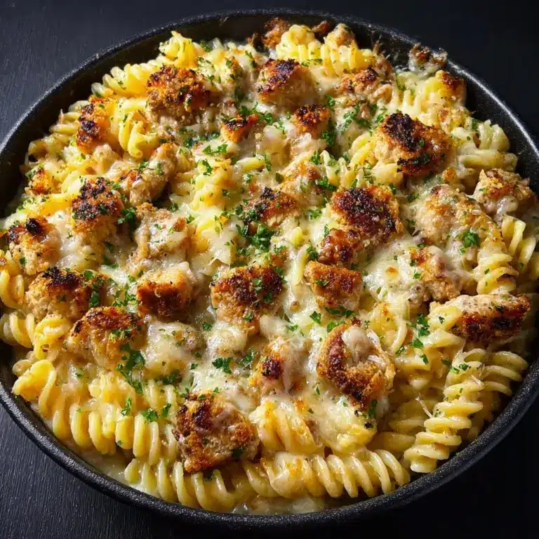 The Best Crockpot Garlic Parmesan Chicken Pasta Recipe