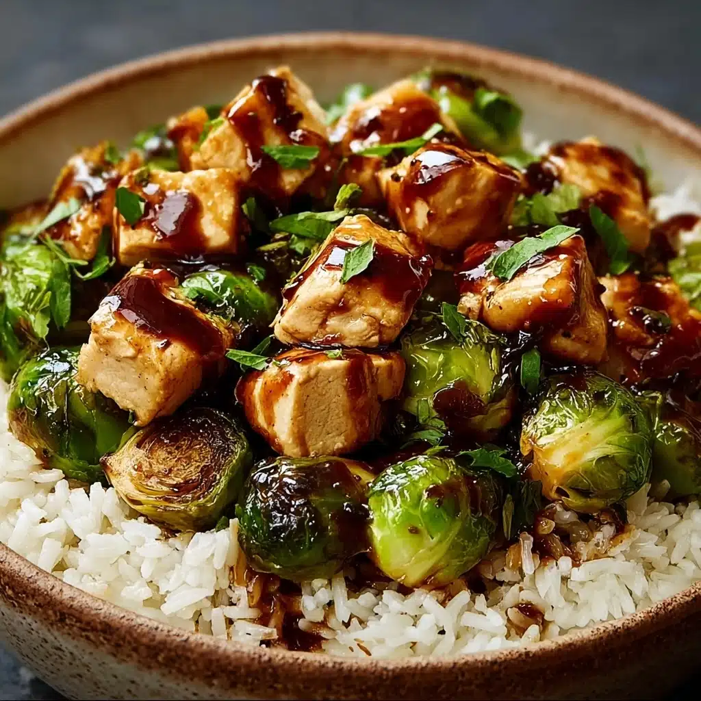 Sweet Chili Chicken and Brussels Sprouts Recipe - Recipe Image