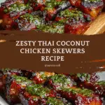 Grilled Thai Coconut Chicken Skewers Recipe