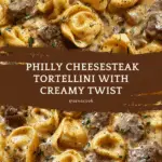 Cheesesteak Tortellini in Creamy Provolone Sauce Recipe