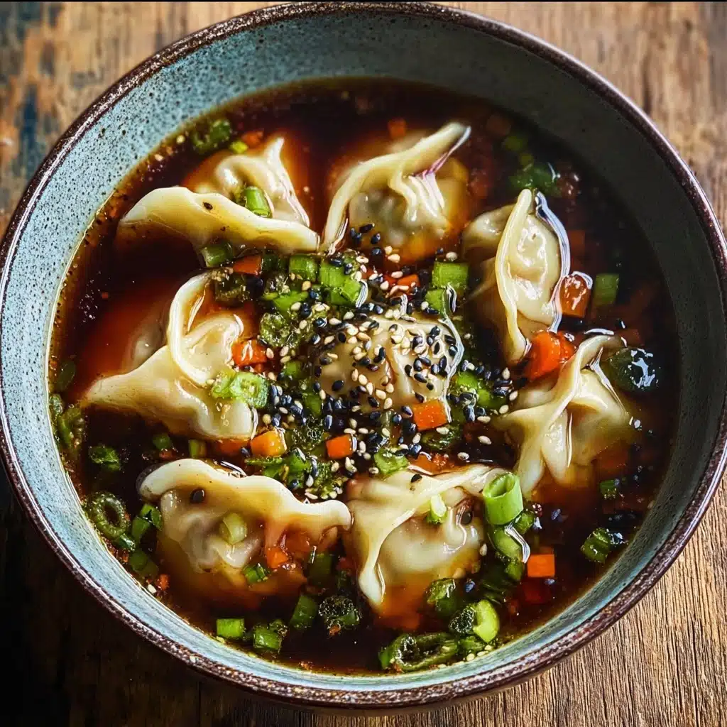 Easy Asian Dumpling Potsticker Soup Recipe - Recipe Image