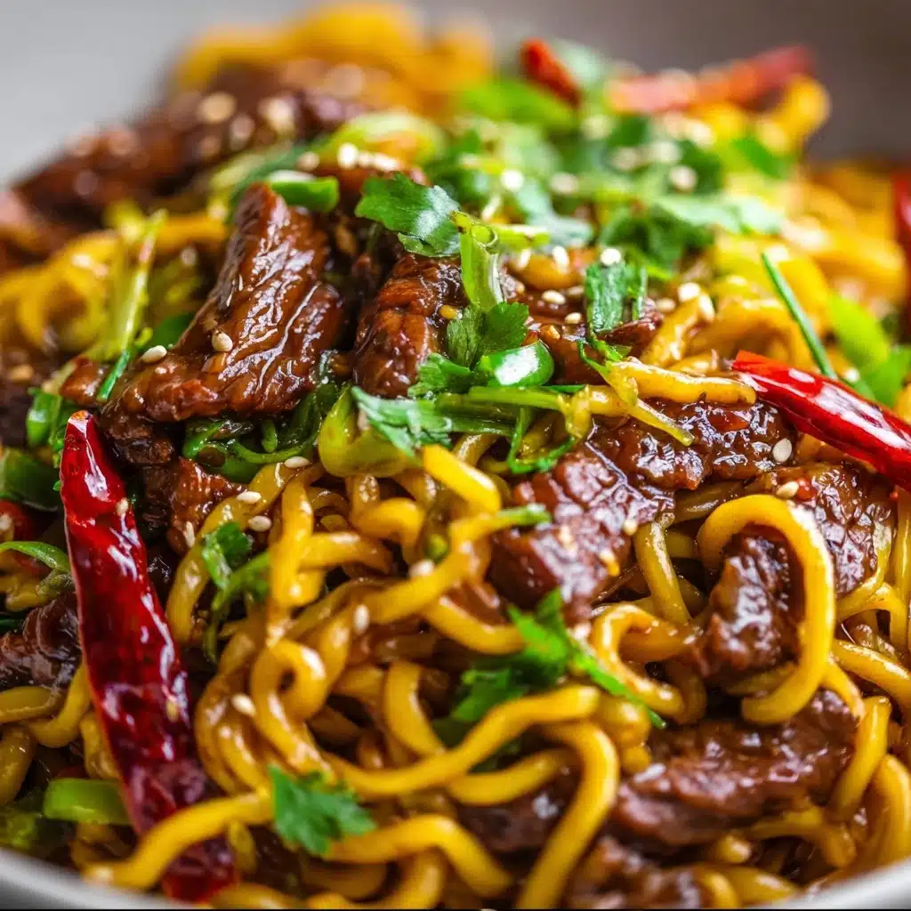 Sticky Beef Noodles Recipe - Recipe Image