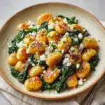 Crispy Gnocchi With Spinach And Feta Recipe