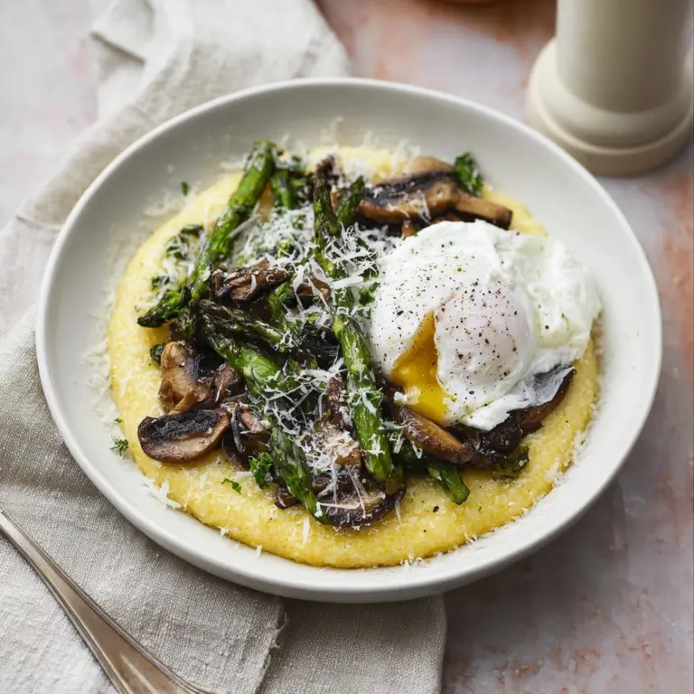 Parmesan Polenta With Vegetables & Eggs Recipe