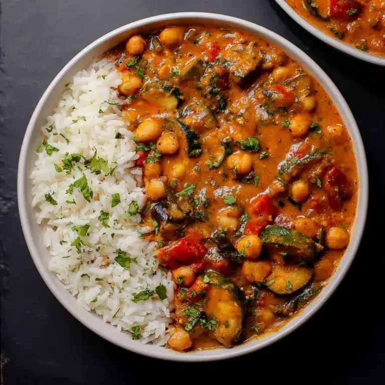 Spicy Baked Zucchini Chickpea Curry Recipe