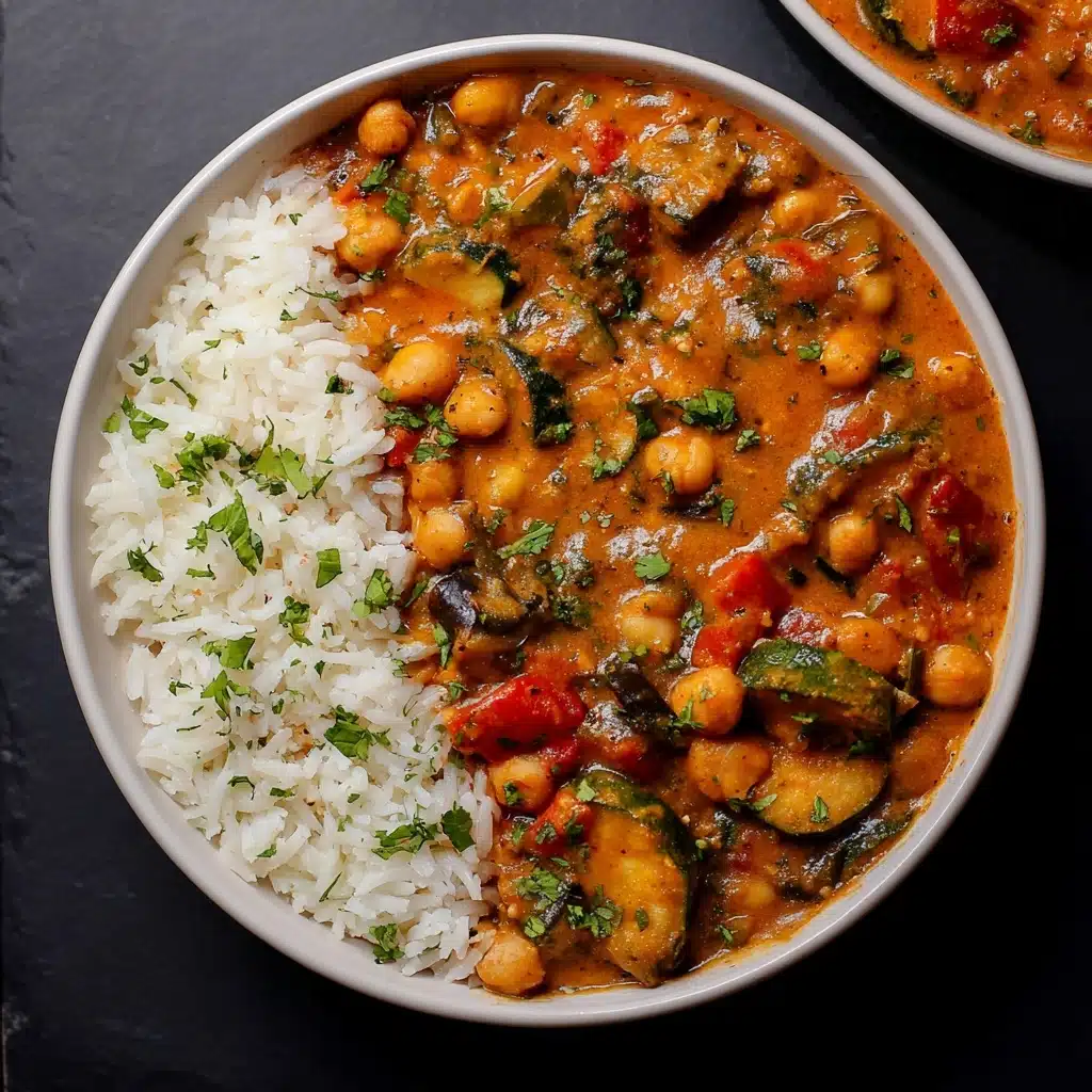 Spicy Baked Zucchini Chickpea Curry Recipe