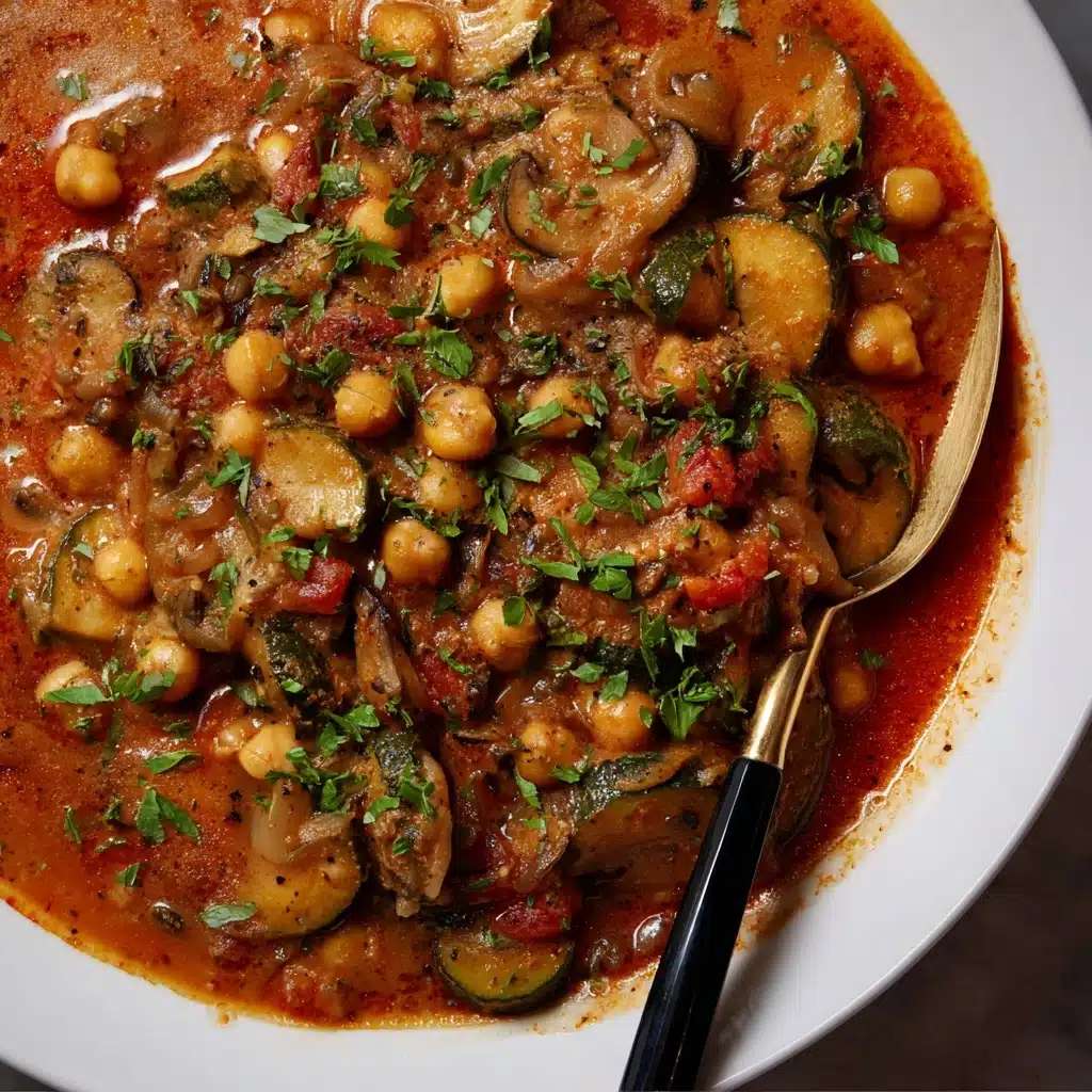 Spicy Baked Zucchini Chickpea Curry Recipe - Recipe Image