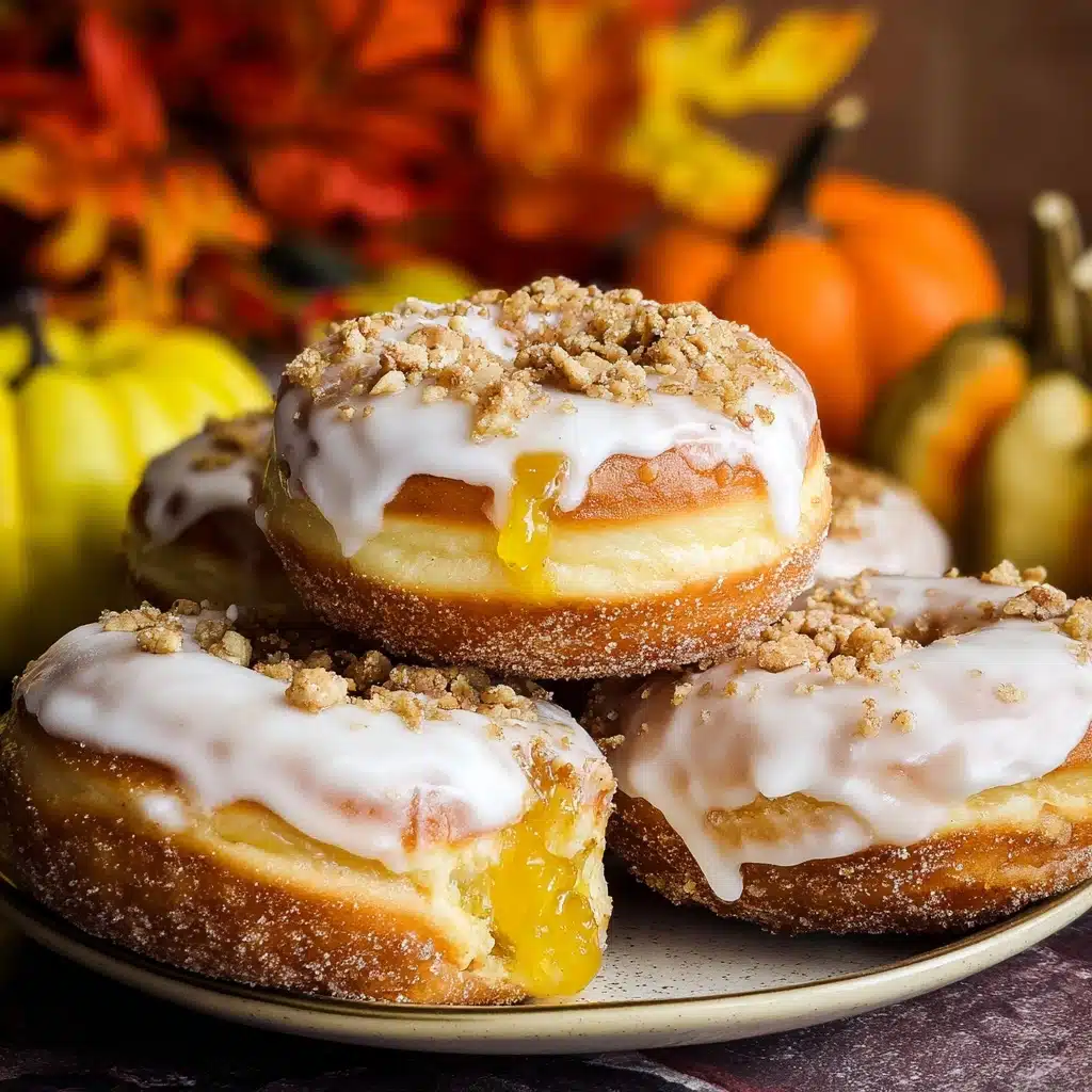 Peach Crisp Filled Doughnuts Recipe