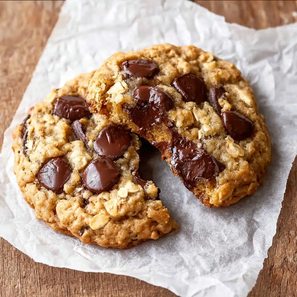 Peanut Butter Oatmeal Chocolate Chip Cookies Recipe - Recipe Image