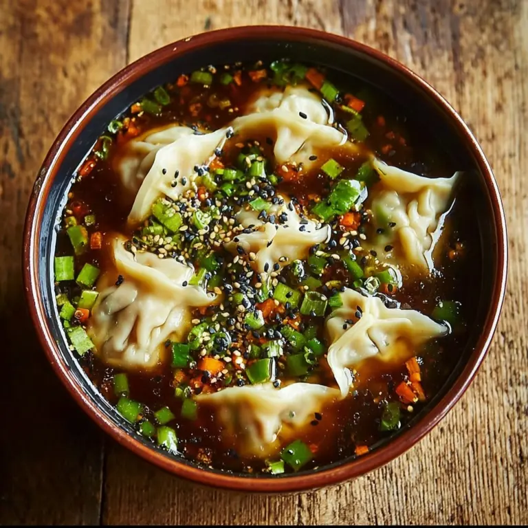 Easy Asian Dumpling Potsticker Soup Recipe