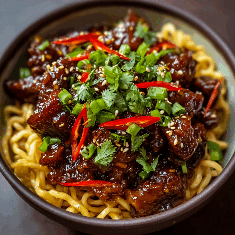 Sticky Beef Noodles Recipe