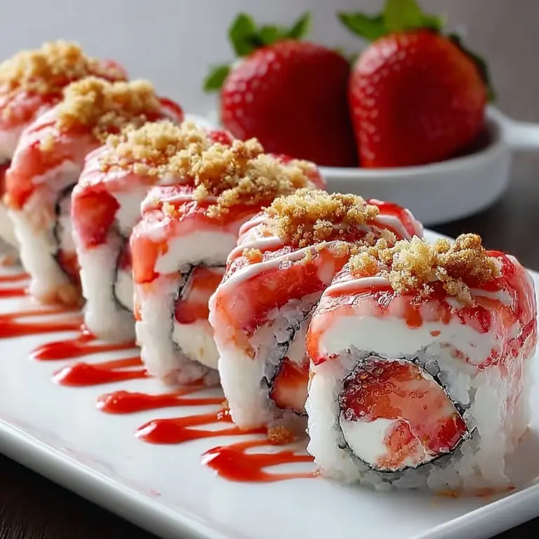 Strawberry Shortcake Sushi Roll Dessert Recipe