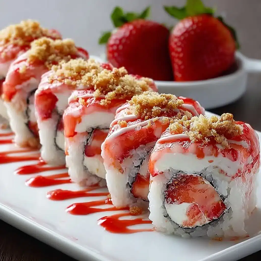 Strawberry Shortcake Sushi Roll Dessert Recipe