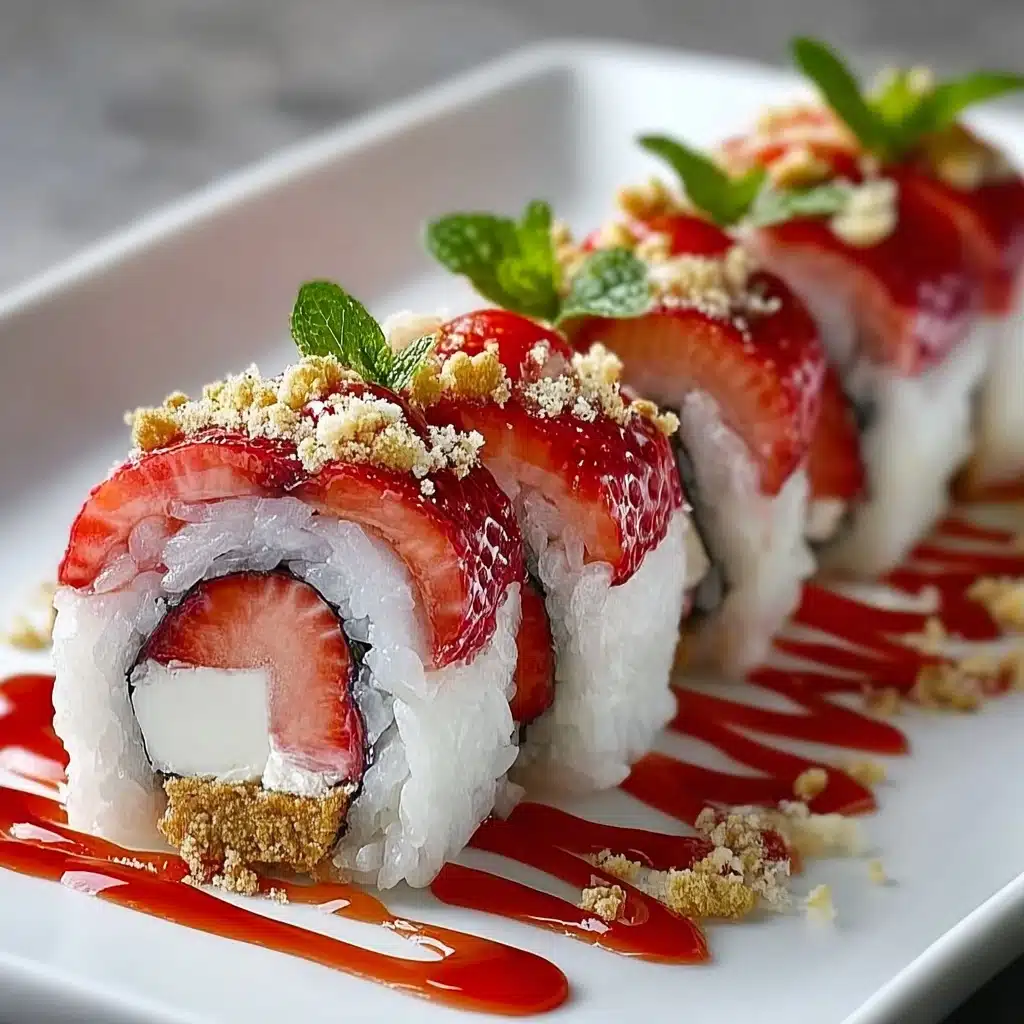 Strawberry Shortcake Sushi Roll Dessert Recipe - Recipe Image