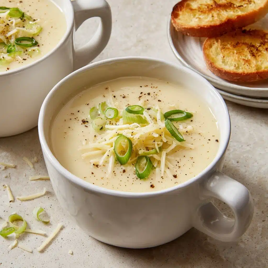 Roasted Garlic Cheddar Cauliflower Soup Recipe