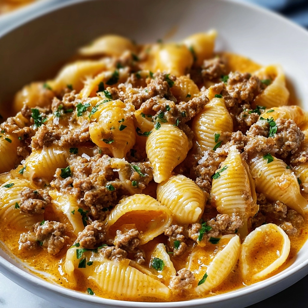 Creamy Beef and Shells Recipe