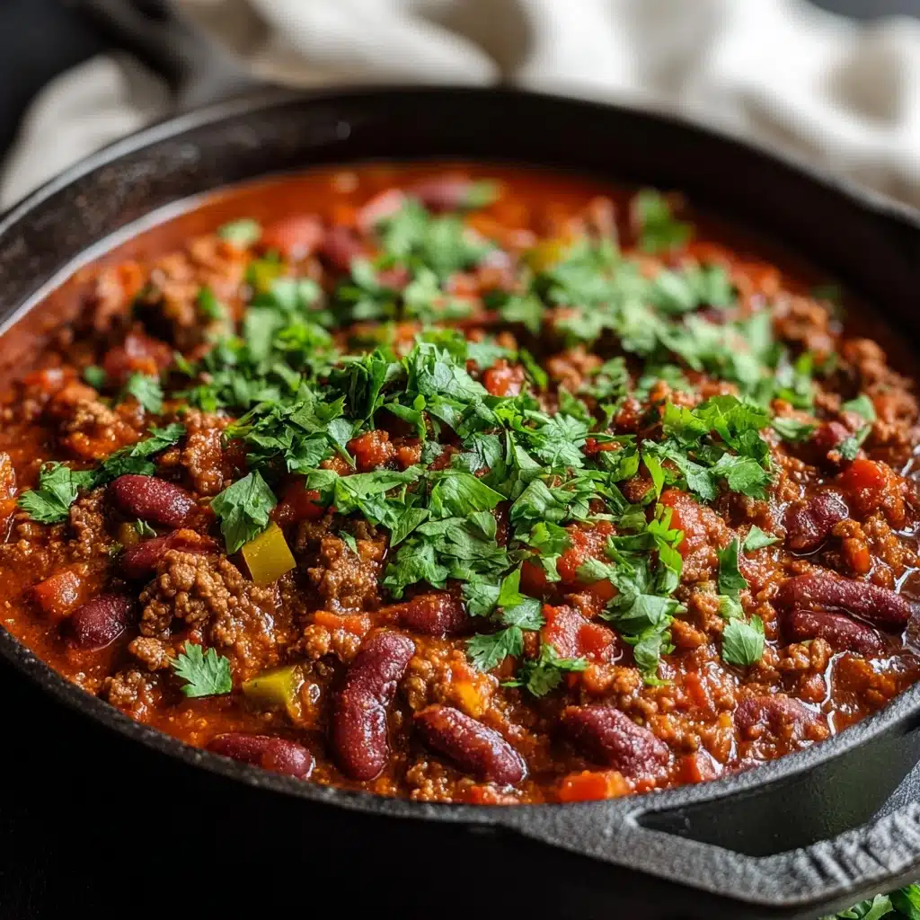 Best Ground Beef Stovetop Chili Recipe - Recipe Image
