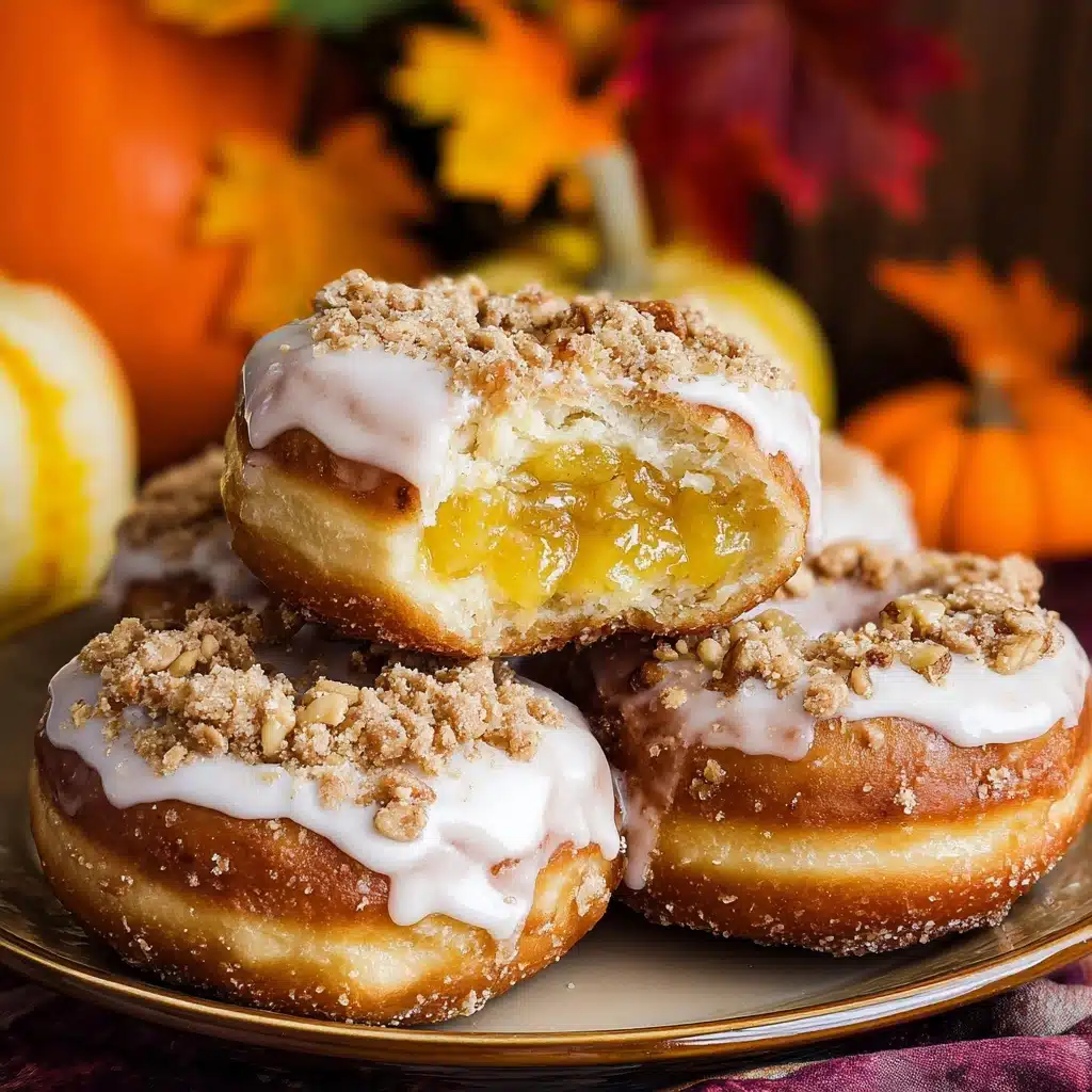 Peach Crisp Filled Doughnuts Recipe - Recipe Image