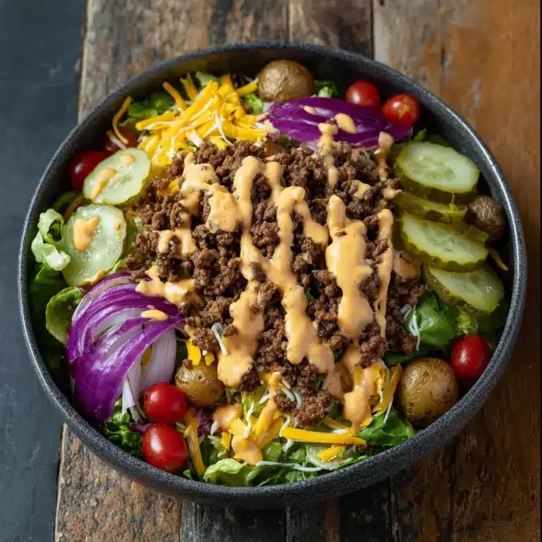 High Protein Burger Bowls with Sauce Recipe