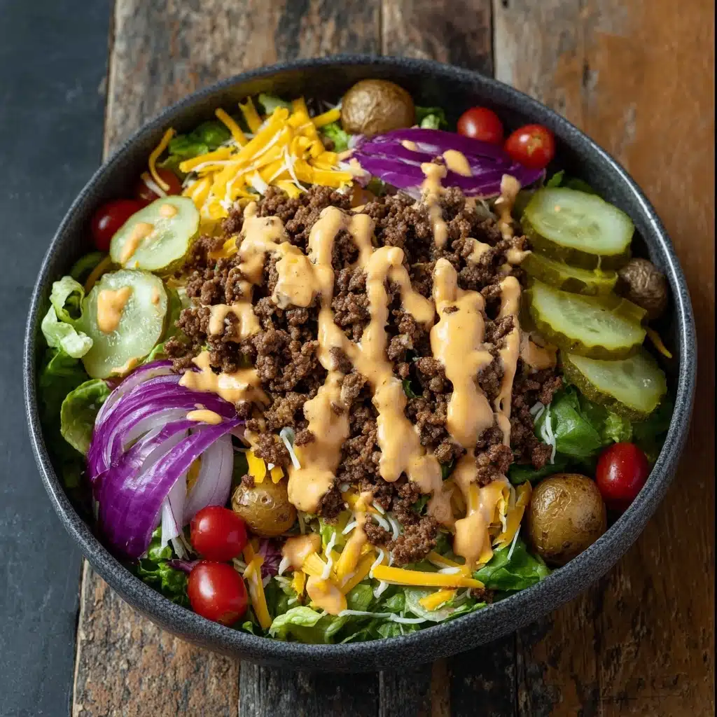 High Protein Burger Bowls with Sauce Recipe - Recipe Image