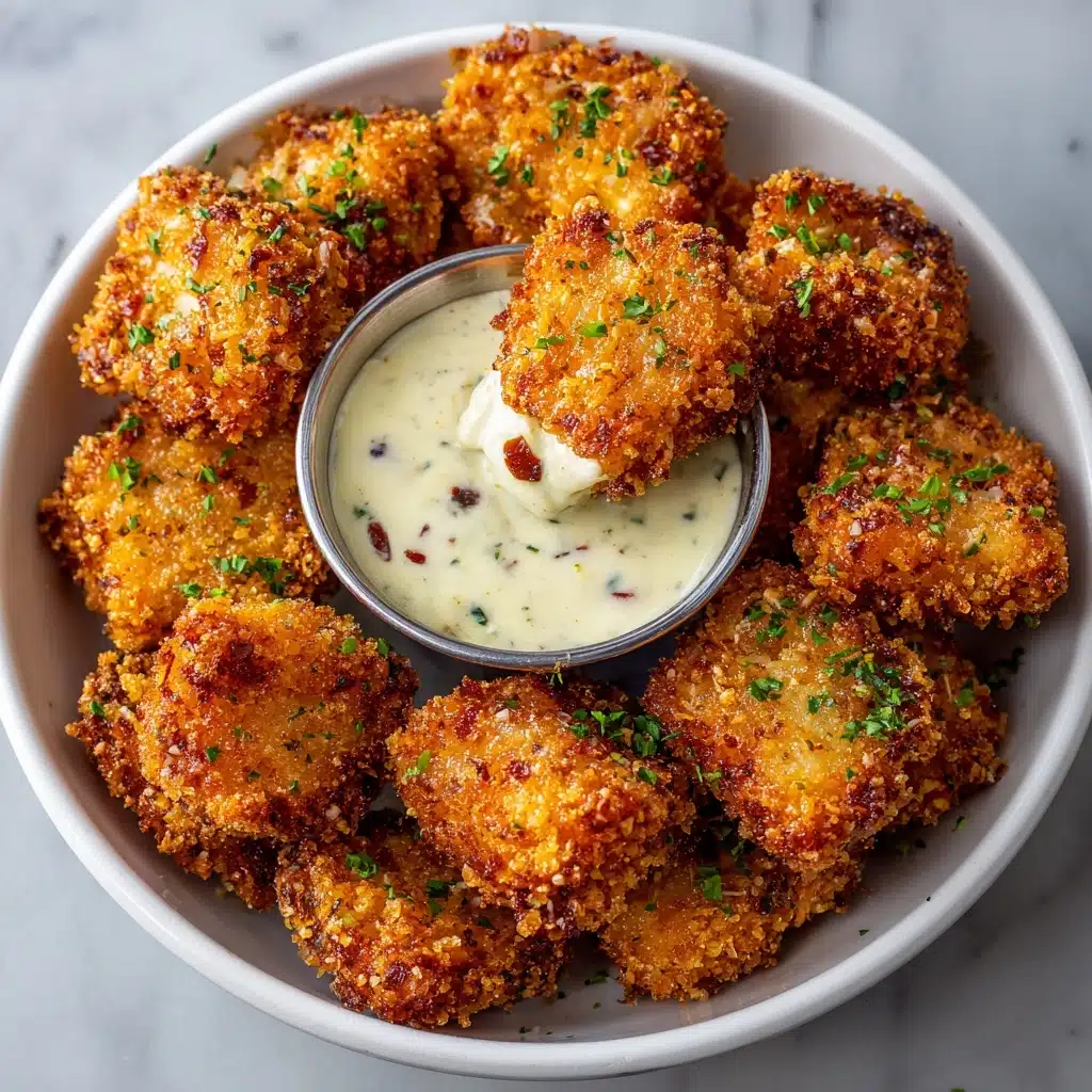 Cheesy Jalapeño Ranch Chicken Poppers with a Creamy Dip Recipe - Recipe Image