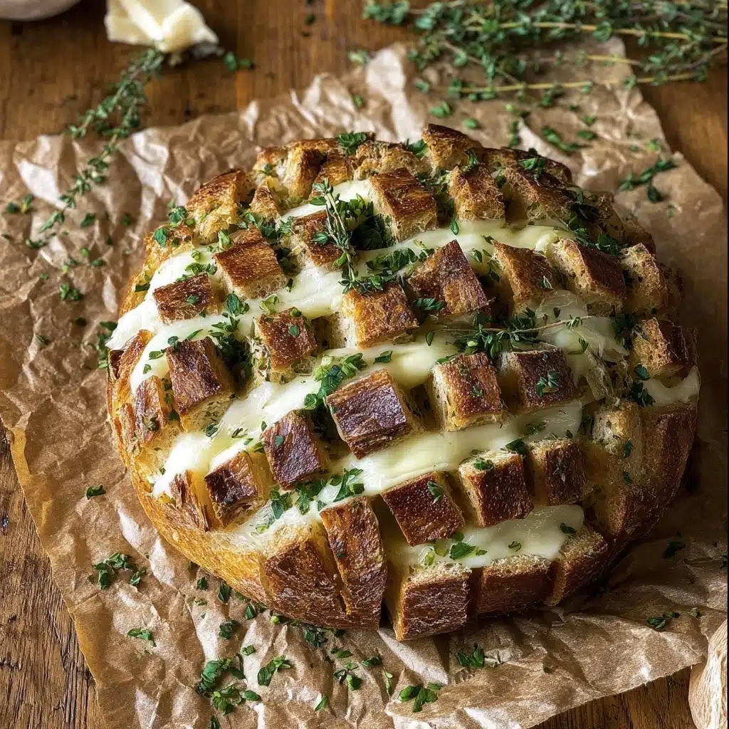 Brie Pull-Apart Bread with Pear and Caramelized Onions Recipe - Recipe Image
