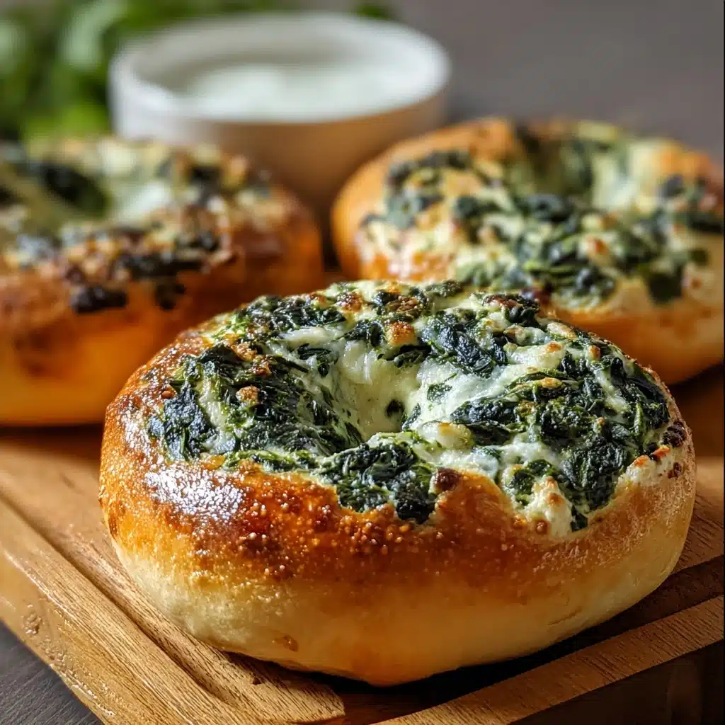 Easy Spinach Cottage Cheese Flagels (Flat Bagels) Recipe - Recipe Image