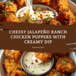 Cheesy Jalapeño Ranch Chicken Poppers with a Creamy Dip Recipe