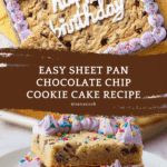 Sheet Pan Chocolate Chip Cookie Cake Recipe
